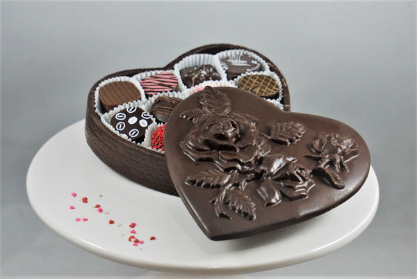 Large Chocolate Heart Shaped Truffle Box – Sweetmads