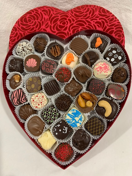 Large Chocolate Heart Shaped Truffle Box – Sweetmads