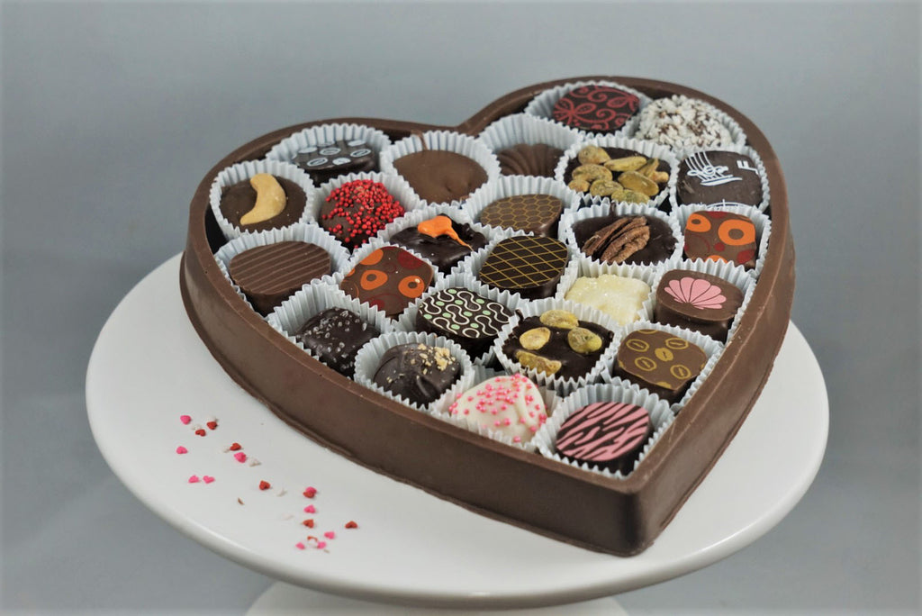 Large Chocolate Truffle Heart Box - No Whey Chocolate
